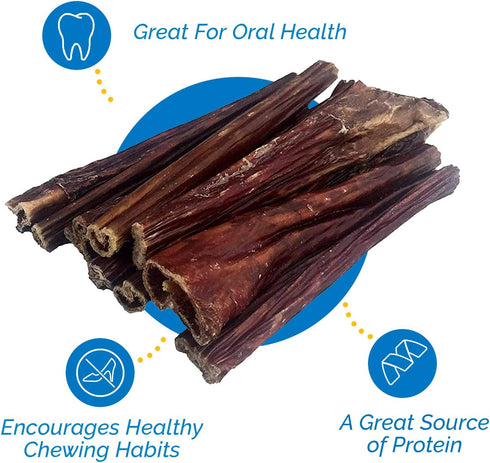 123 (6 Inches 30 Count) 100 Treats Beef Gullet Jerky Sticks - - Natural, Free Range Beef Esophagus Dog Chew Treat