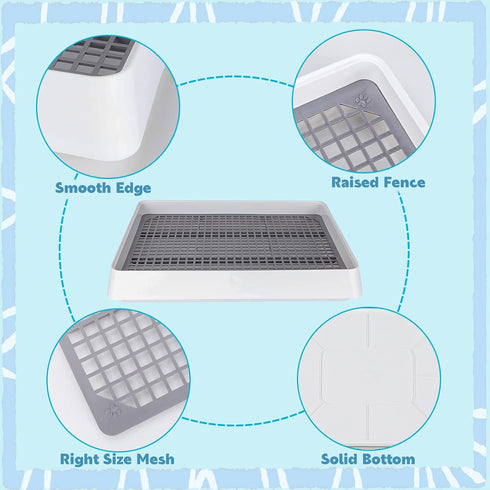 2 Chinchilla FHTONGE Pcs Guinea Pig Litter Box for Cage, Guinea Pigs Litter Pan with Grid, Rectangular Small Amimal