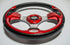 Huskey 12.5 Inch Racing Style Red Golf Cart Steering Wheel for Club Car/EZGO/Yamaha, Classic SS Center Logo