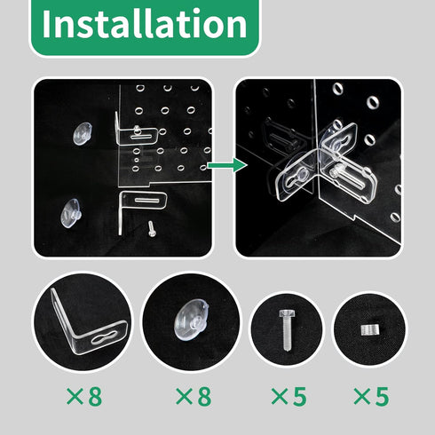 Aquarium Fish Tank Divider, Clear Acrylic Isolation Grid Board with Suction Cups for Fish Partition and Decoration