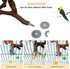 2 Packs Parrot Bird Perches - Natural Wild Grape Stick Grinding Paw Climbing Cage Accessories Toy for 3-4 Parakeets