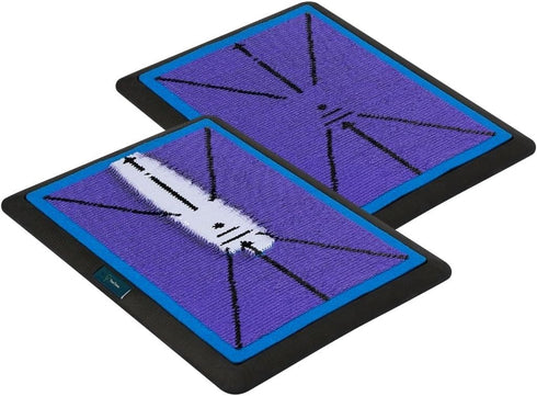 TeeTime Golf Practice Mat - Patent Pending Dual-Tone Sequin Design for Indoor/Outdoor Golf Training with Carry Clip