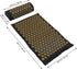 2pcs Yoga Massage Mat Comfortable Acupressure Pillow for Full-Body Relaxation Portable Design Carry Bag for Neck Back