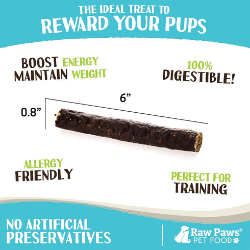 Raw Paws Wild-Caught Venison Treats for Dogs, 6-oz - Real Meat Jerky, Grain, Corn & Soy Free