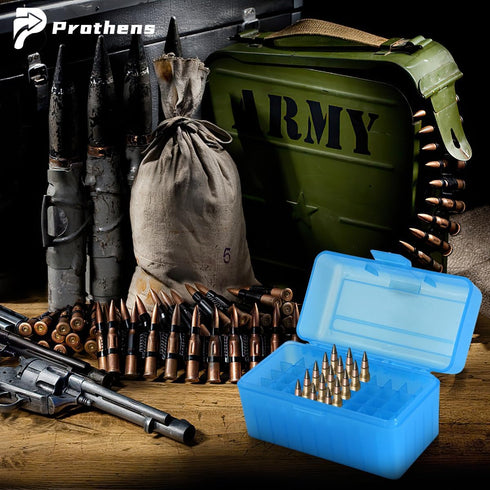 50 Round Rifle Ammo Can | Flip-Top Ammo Box | Storage Box for Travelling | Plastic Field Box