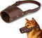 Hide & Drink Leather Dog Muzzle Guard - Secure, Prevents Biting for Pitbull, German Shepherd & Any Breeds (Medium)