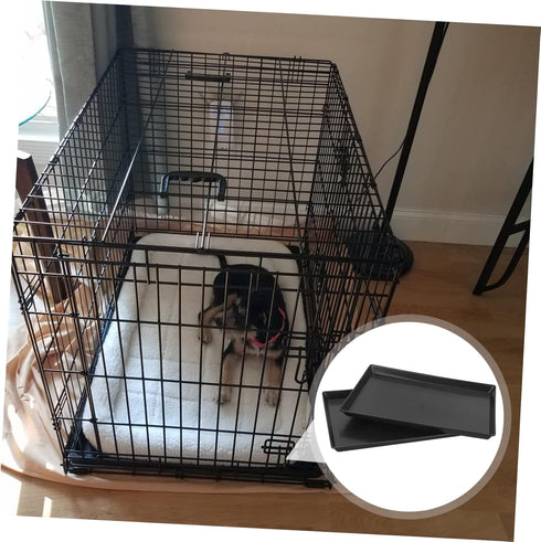 2pcs Dog Crate Holder, Bunny Cage Bottom Tray, Pet Toilet Pan for Parakeet, Dog Crate Tray for Birds