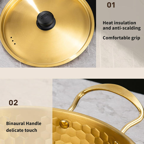 Ywmsfl Soup Pots with Efficient Heat Distribution Stainless Steel Materials Camping Cookware Space Saving Kitchenwares