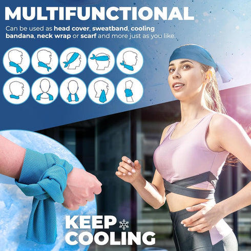4 Pack (40"x12"), Cooling Towels Cooling Towels for Neck and Face, Gym Towel for Working Out, Soft Breathable