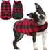 AOFITEE Reversible Dog Coat, Warm Winter Jacket, Thick Padded Vest with Leash Hole, Cotton Material, Small (23'' Chest)