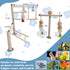 PINVNBY Bird Playground Parrot Play Gym with Wooden Perches, Ladders, and Swing Toy for Small Birds