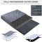 MIHIKK Extra Large Waterproof Dog Bed - Orthopedic Dog Bed for Crate, Removable Washable Cover, 48x30 Inch, Grey