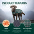 Kuoser Warm Dog Coat, Waterproof for X-Small Dogs, Adjustable Reversible Cozy Winter Jacket, Green XS
