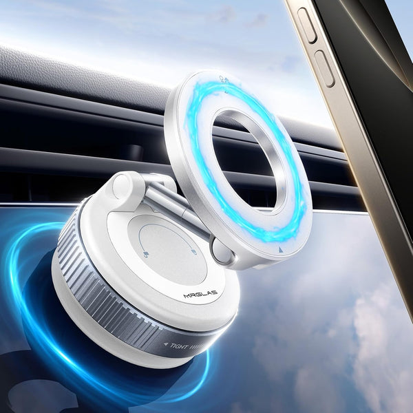 MRGLAS 2025 Upgraded Vacuum Magnetic Phone Holder, for Magsafe Suction Cup Phone Mount