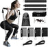 Plates Bar Kit with Resistance Band, Multifunctional Portable Weighted Exercise Pilates Bar for Home Gym