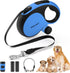 26Ft Heavy Duty Retractable Dog Leash with Chew Proof Cable for Small Medium Large Dogs up to 110lbs (Blue)