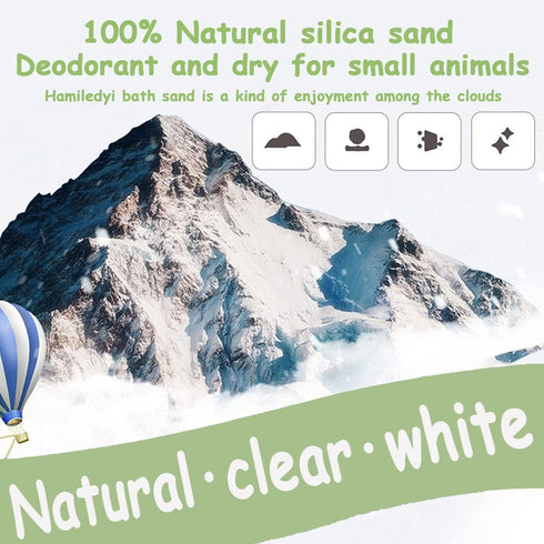 4 LB Chinchilla Hamiledyi Hamster Bathing Sand Gerbil Powder Grooming Sand for Tiny Friends Farm Dust Bath Potty Litter