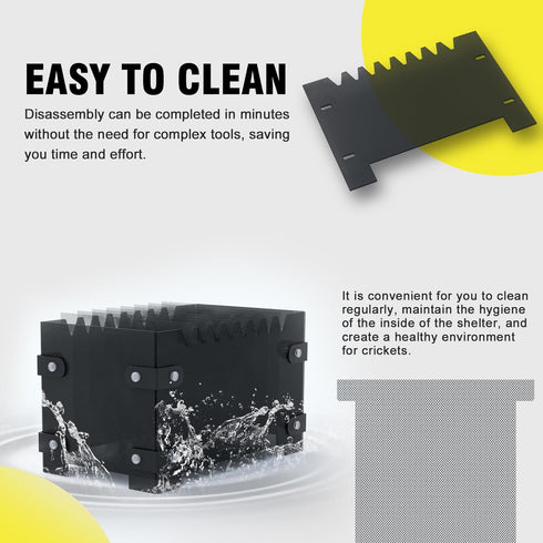 SIKGFPN Reptile Cricket Keeper,Acrylic Feeding Crickets Habitat,Replacement of Egg Cartons