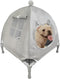 Love&go Elevated Dog Bed with Metal Frame, Cooling Raised Cot for Dog and Cat (Small-18.5x18.5x5.5 inch, Grey)