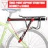 Rear Bike Rack - 110 lbs / 50KGS Aluminum Alloy Adjustable Cargo Racks for 26"-29" Frames