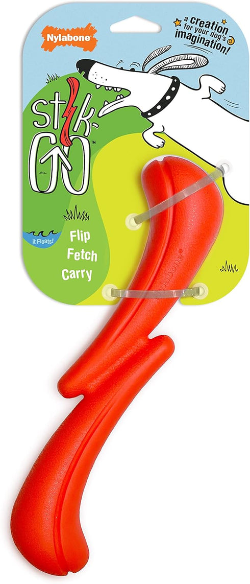 Nylabone Stik-GO Interactive Dog Toy, Lightweight Flexible Floatable Fetch Toy for Creative Play & Dog Exercise
