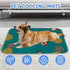 Generic 28" X22" Cooling Dog Beds for Large Dogs Ice Silk Cooling Crate Mat for Dogs Tropical Fruit Dog Car Bed
