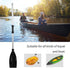 POCREATION 2Pcs Aluminium Alloy Boat Paddles, Lightweight Detachable Kayak Oars with Ribbed Blade