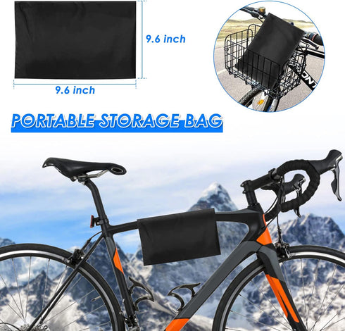 Outdoor Waterproof Bicycle Cover with Lock Hole, Dust Wind Snow Proof Bike Storage for Mountain Bike