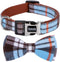Soft & Comfy Bowtie Dog Collar, Detachable Adjustable Bow Tie for Small Medium Large Pets (Blue, M)