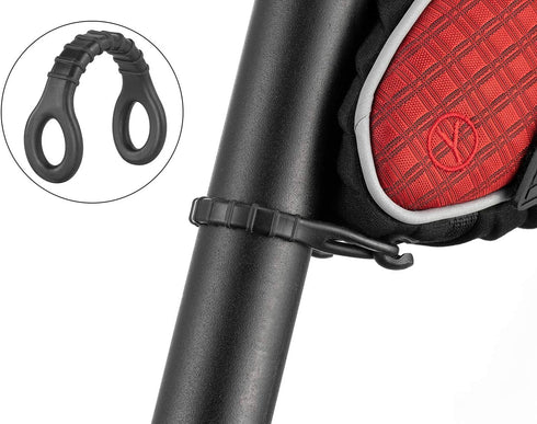 ROCKBROS Bicycle Saddle Bag - 3D Shell Under Seat Cycling Seat Pack for Mountain Road Bike - Red