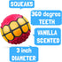Squeaky Dog Balls Toys - Rubber Fetch Gifts for Large Medium Dogs (Pink Yellow)