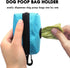 (2 Pack) 80 Dog Poop Bag Holder for Leash Attachment with Bags- Waterproof Dispenser with Carabiner, Hands-Free Design