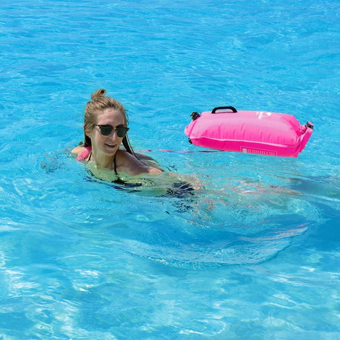 Naturehike 28L High Visible Safety Swim Buoy, Ultralight Bubble Tow Float and Dry Bag for Swimming