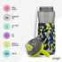 Pogo BPA-Free Tritan Kids Water Bottle with Silicone Soft Straw, Grey Geode, 18 oz for Children