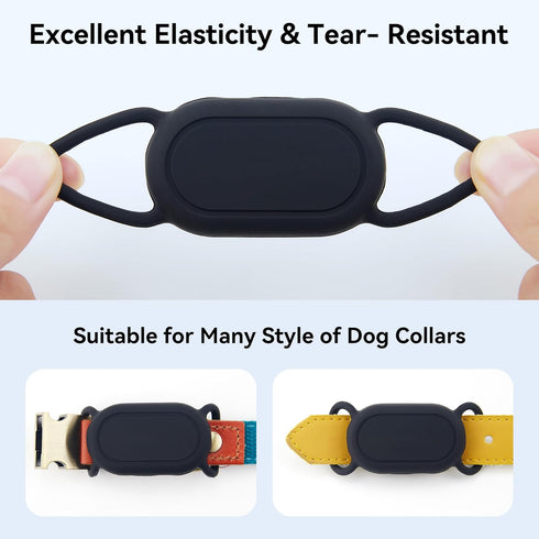 Waterproof Silicone Case Holder for Galaxy Smarttag2, 2 Pack Pet Collars, Anti-Lost Scratch Resistant Cover for Samsung