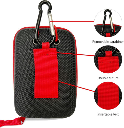Golf Rangefinder Case, Waterproof, Shockproof for Bushnell/Callaway/Tectectec, Includes Carabiner & Hook Strap