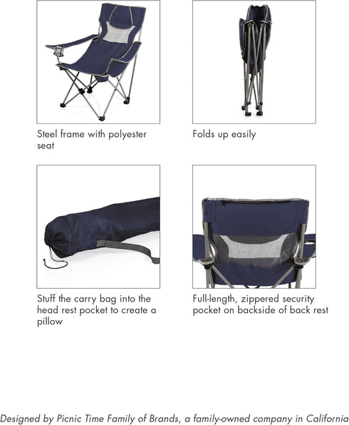 Picnic TIME NCAA USC Trojans Campsite Camping Chair, Picnic Chair, Outdoor Folding Chair with Carry Bag, Beach Chair