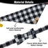 EXPAWLORER Dog Collar and Leash Set - Classic Plaid Dog Bow Tie and Bandana Collar with Bell, Adjustable Leash
