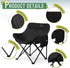Seeloowy 2 Pack 600D 330lbs(Black) Compact Camping Chairs Portable Folding for Outside with Carry Bag Lightweight Moon
