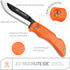 OUTDOOR EDGE RazorBlaze RB-20 Folding Hunting Knife, 3.5" Replaceable Blade, Blaze Orange Handle