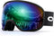 Odoland Ski Goggles - Anti-Fog UV Protection OTG Snow/Snowboard Goggles for Men, Women, Adult, Youth