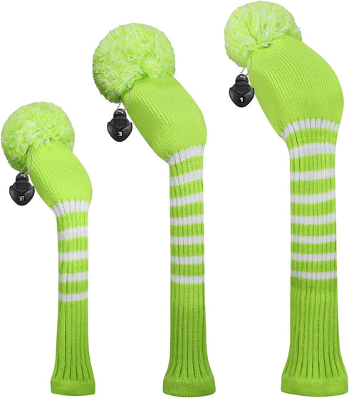 Scott Edward Golf Headcovers for Woods, Set of 3 Fits Driver Fairway Wood and Hybrid, Perfect Change for Golf Bag