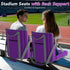 janiry 1PACK Stadium Seats with Back Support Adjustable Bleacher Chairs with Back and Cushion Bleacher Seat with Cup