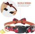 KUDES 2 Pack Christmas Snowflake Dog Collars, Breakaway with Bow Tie and Bells for Cats and Small Pets (Red & Green)