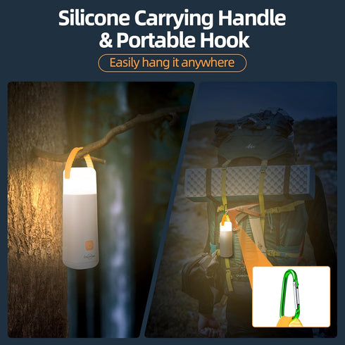 LED Camping Lantern, 3200mAh Rechargeable Battery, 350H Running Time Tent Light for Power Outage, Camping, Hiking