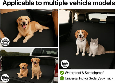 Dog Car Seat Cover for Back Seat - Waterproof and Scratchproof Back Seat Cover for Dogs Nonslip Car Seat Cover for Dogs