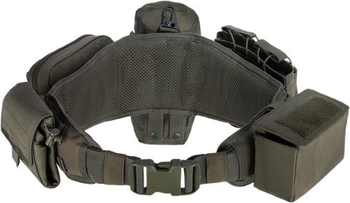 YAKEDA 5 in 1 Battle Duty Belts, Tactical Utility Belt for Law Enforcement with Pouches