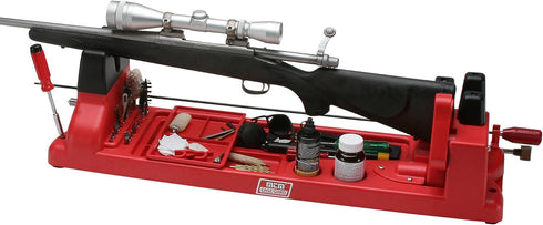MTM GV30 Gun Vise for Gunsmithing, Free Standing, 11 Compartments, USA Made, Red