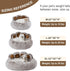 Jiupety Pet Round Paw Shape Bed, Calming Donut Dog Bed for Medium and Small Dogs, Machine Washable, Gray