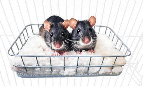 JSLZF Rat Bed, Cage Platform Accessories, Metal Ferret Hammock with Mat, Chew Proof